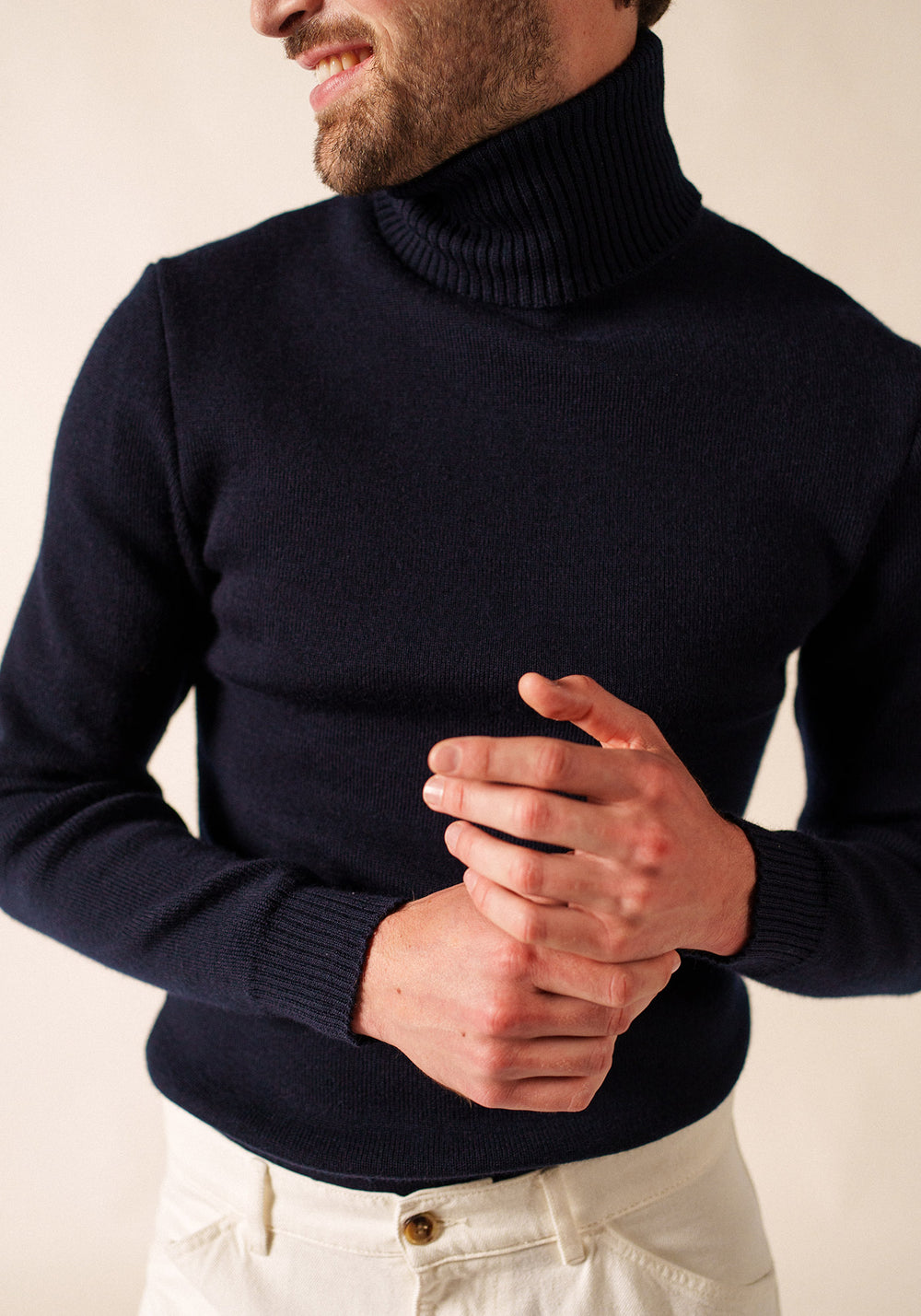 Pull col roulé (MARINE)