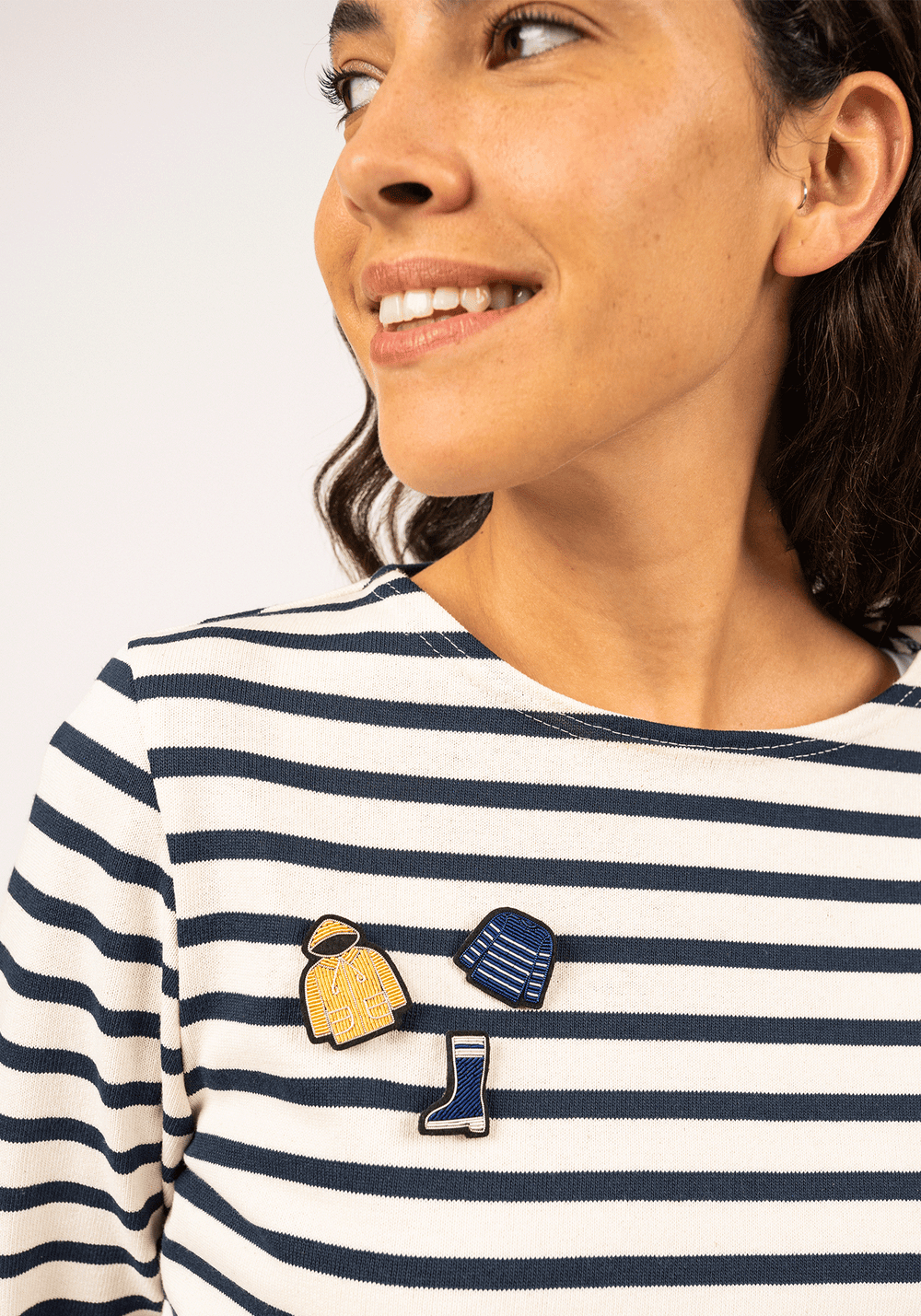 Broche Botte x Macon & Lesquoy (BLEU/BLANC)