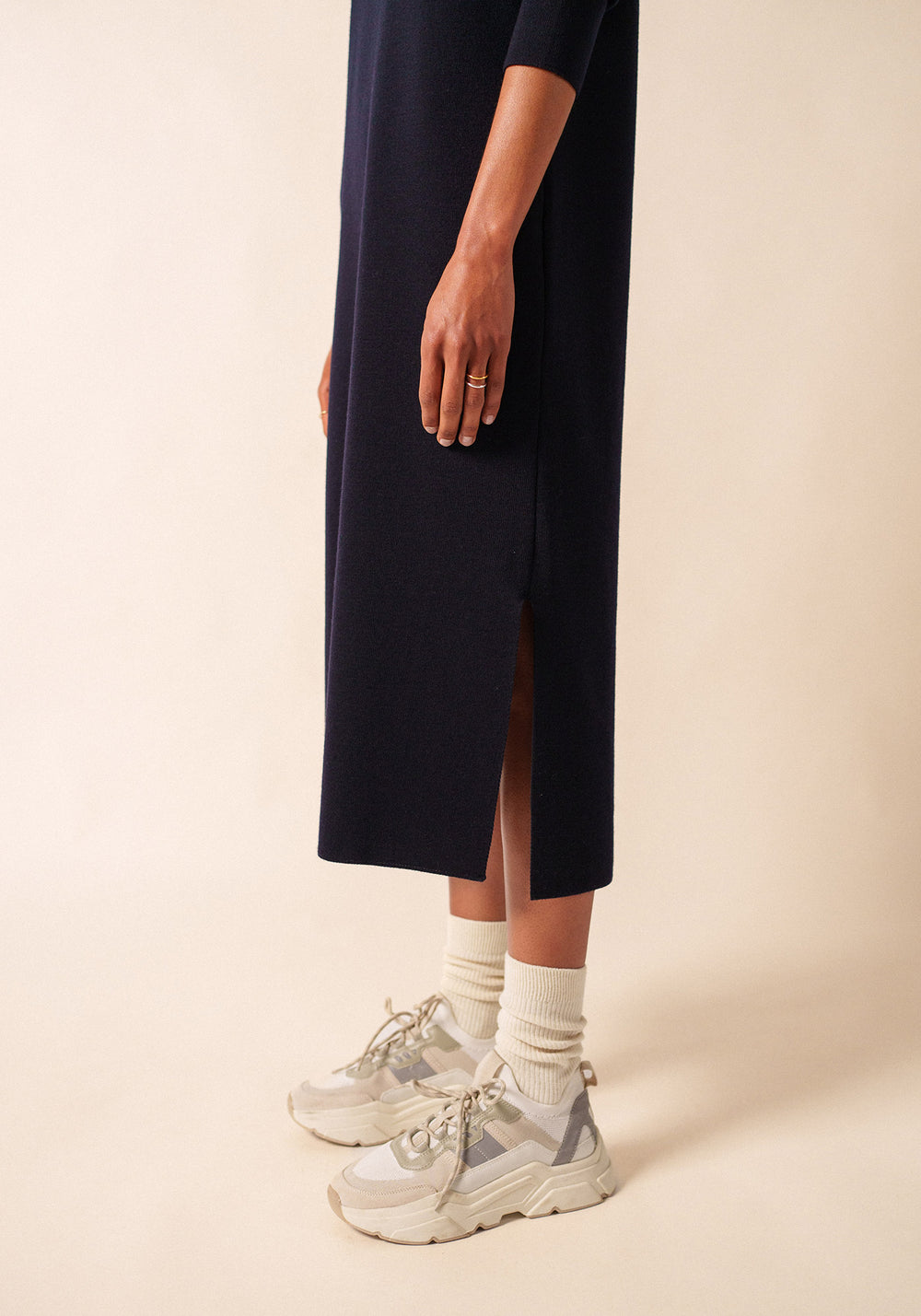 Robe longue Marée (NAVY)