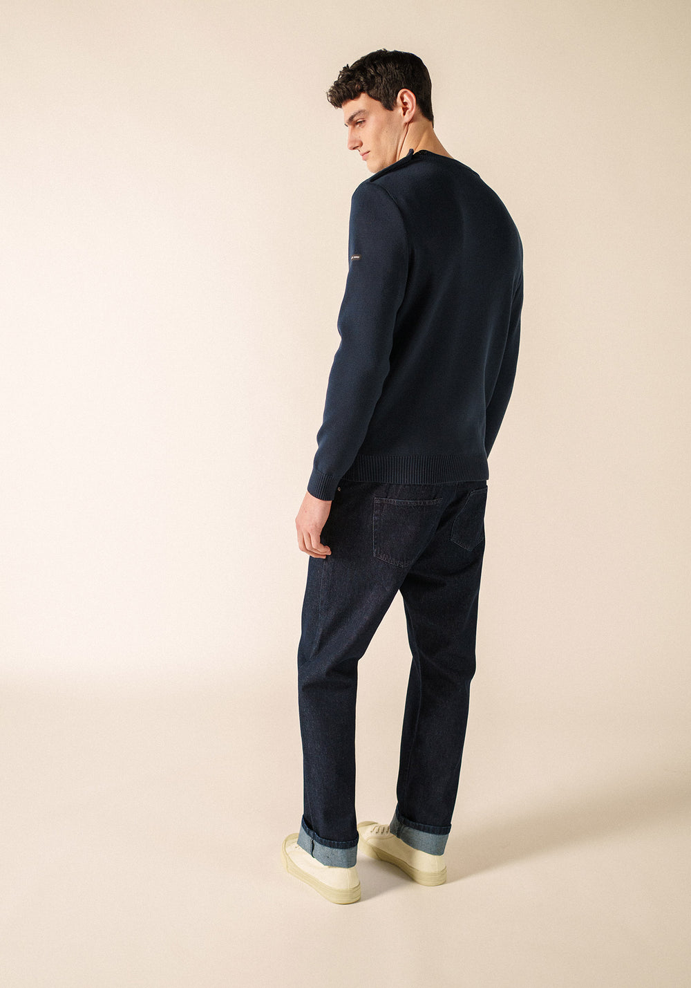 Pull marin Cancale coton (MARINE)