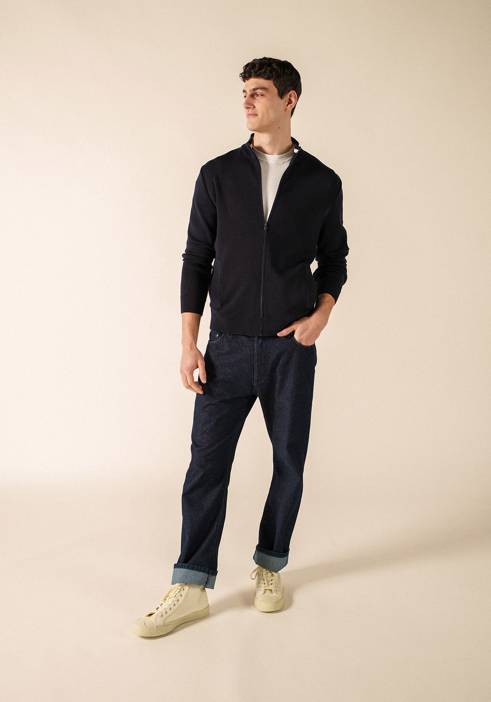 Cardigan zippé Equipage (NAVY)