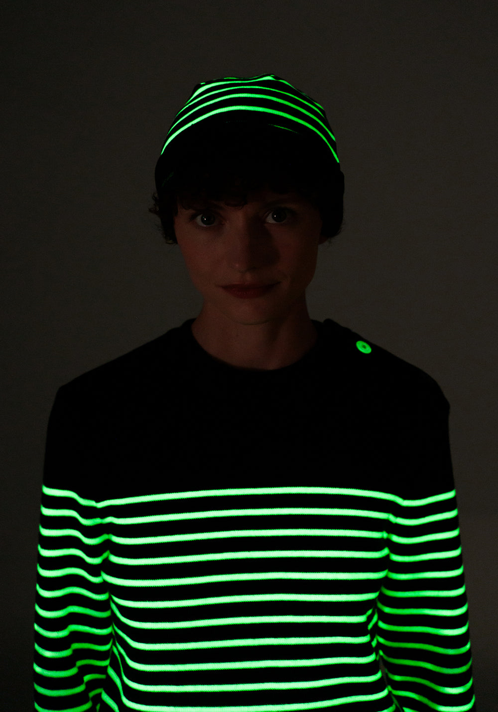 Bonnet phosphorescent - en laine (NAVY/PHOSPHORESCENT)