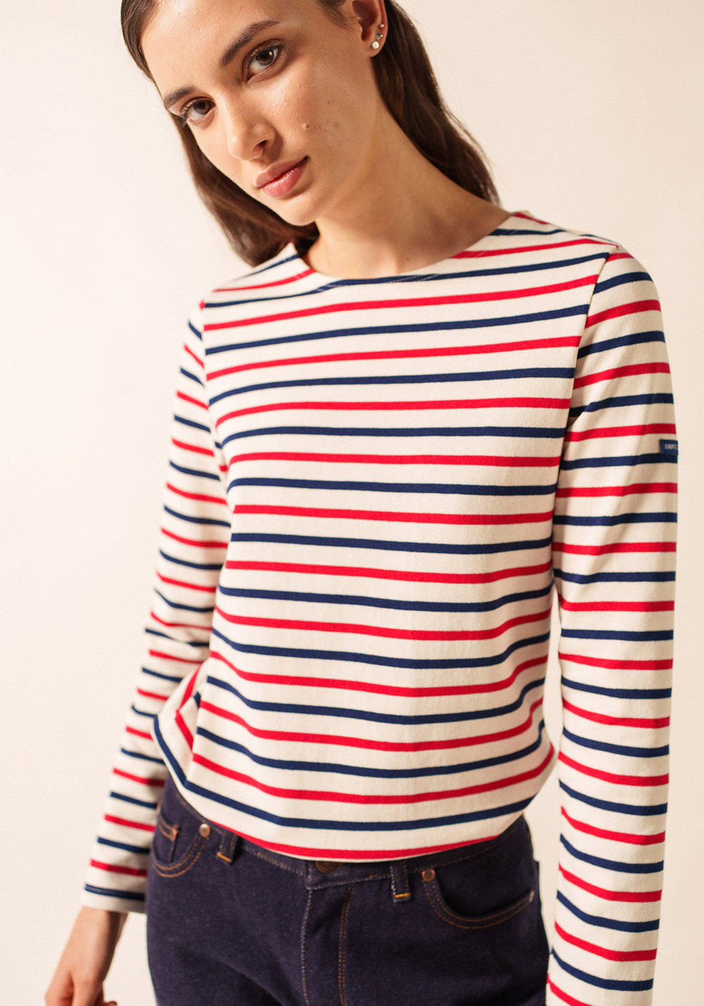 Marinière Méridame (ECRU/MARINE/TULIPE)