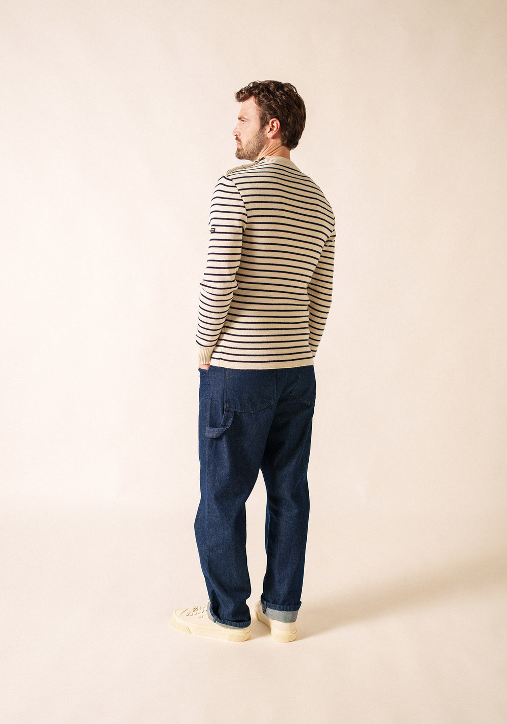 Pull marin Matelot (ECRU/MARINE)