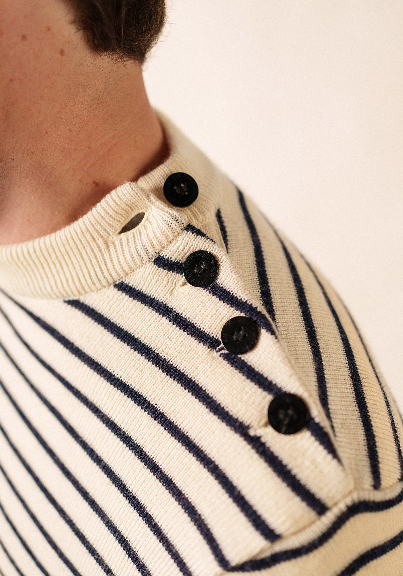 Pull marin Matelot (ECRU/MARINE)