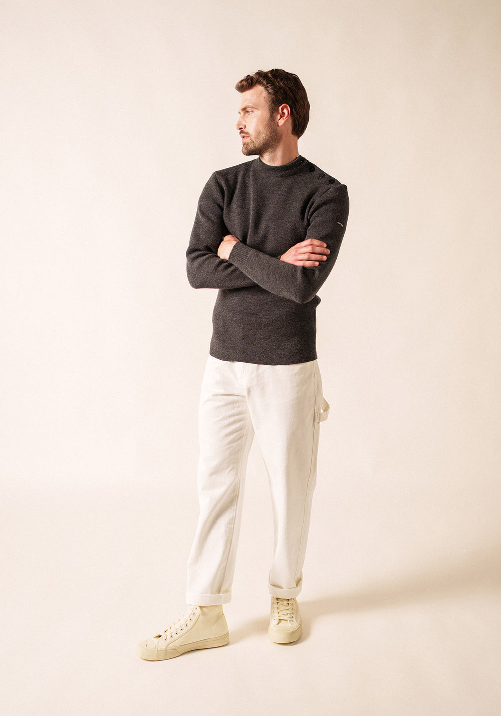 Pull marin Matelot (GRIS)