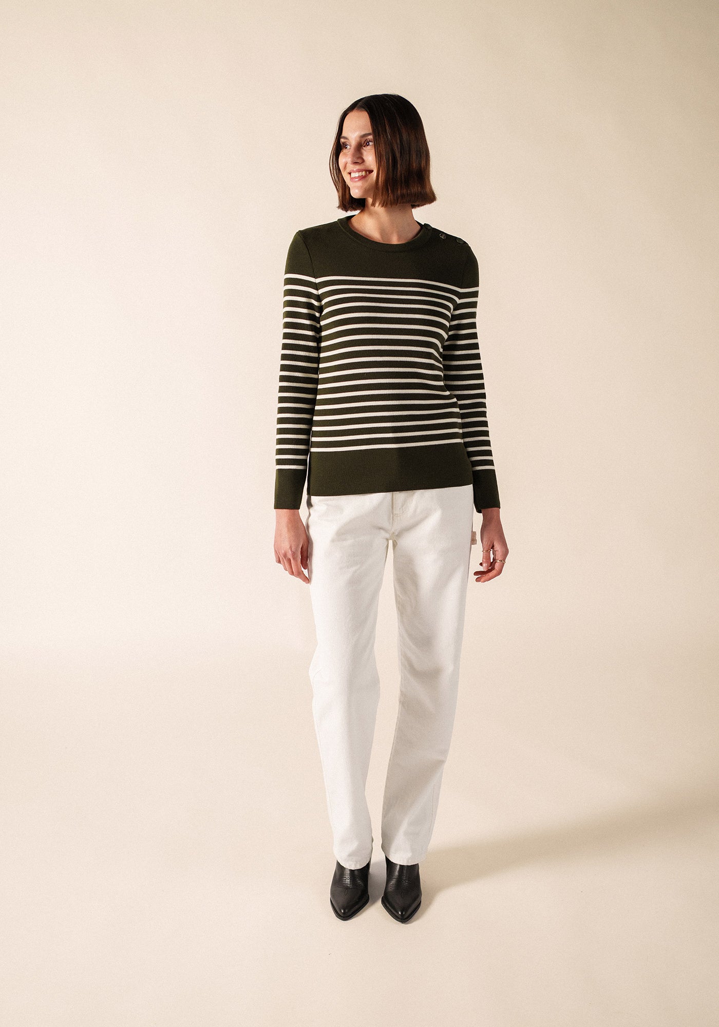 Pull marin Brégançon Pop (LAND/BLANC/TWEED)