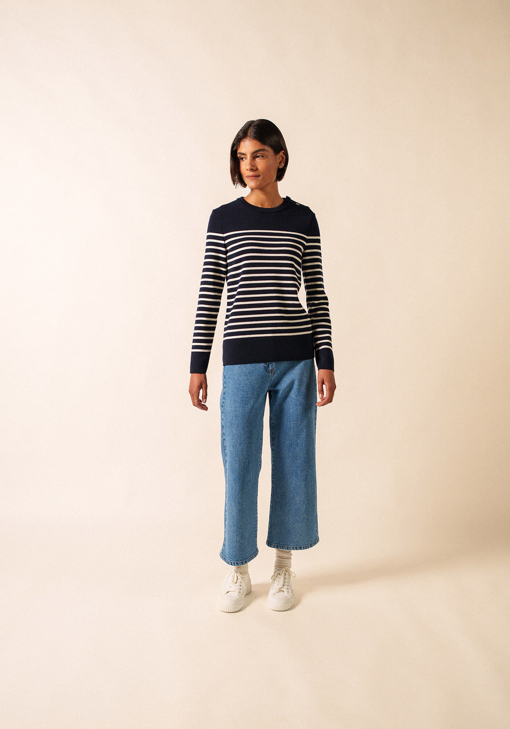 Pull marin Brégançon Pop (NAVY/BLANC/TULIPE)