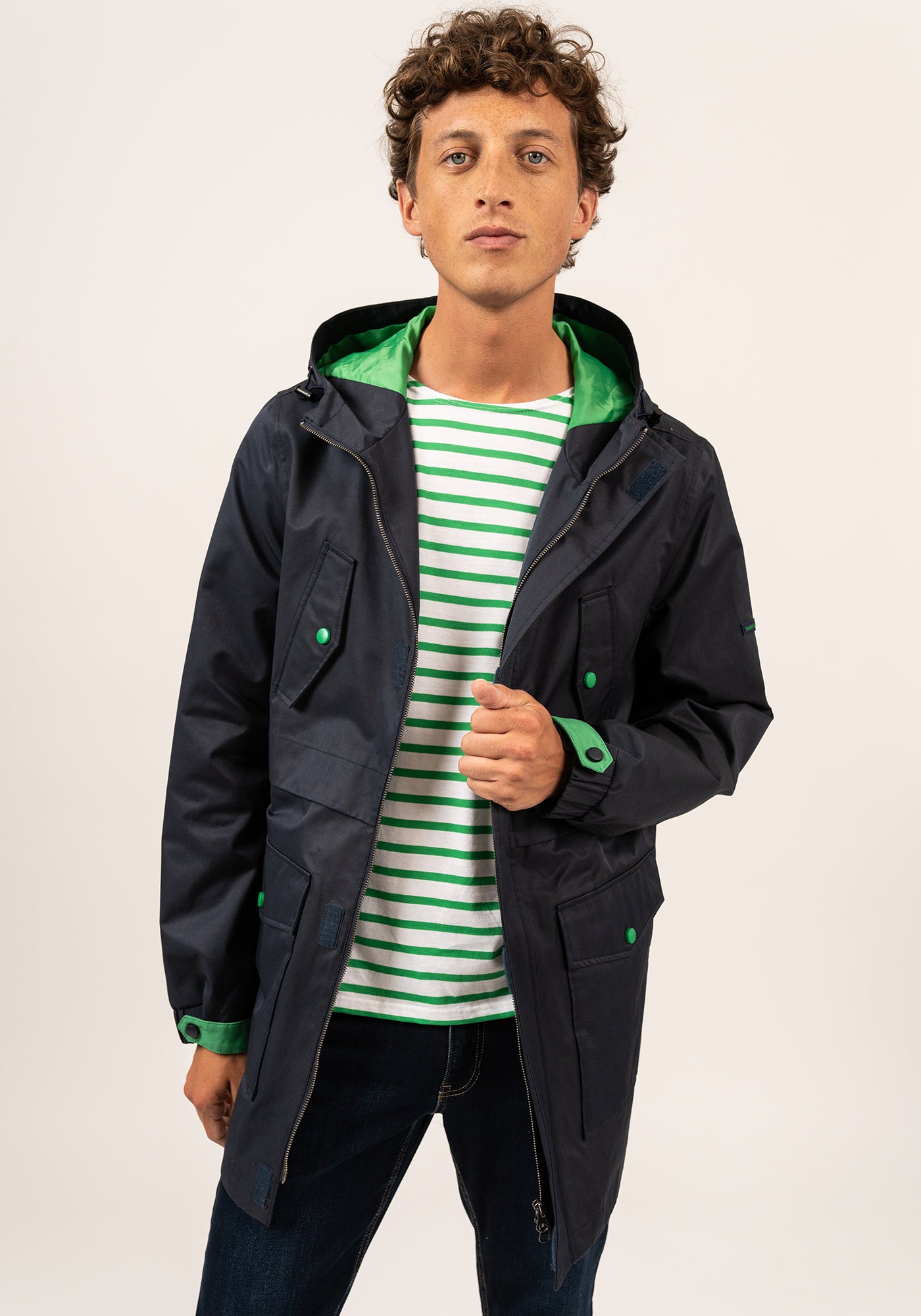 Manteau St Dylan (MARINE/VERT)