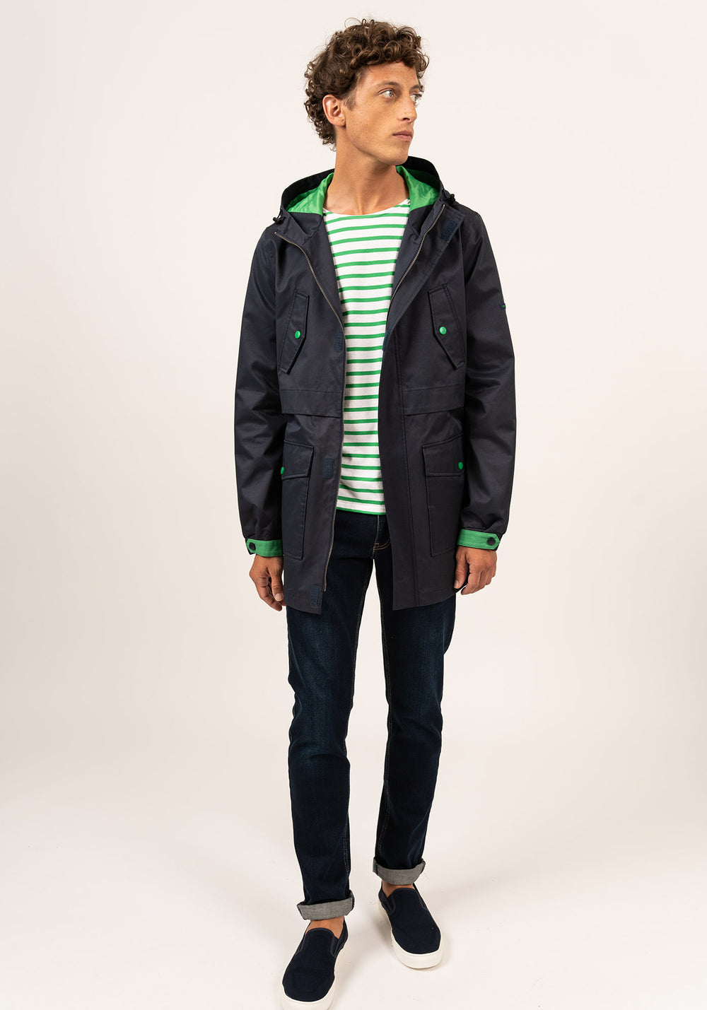 Manteau St Dylan (MARINE/VERT)