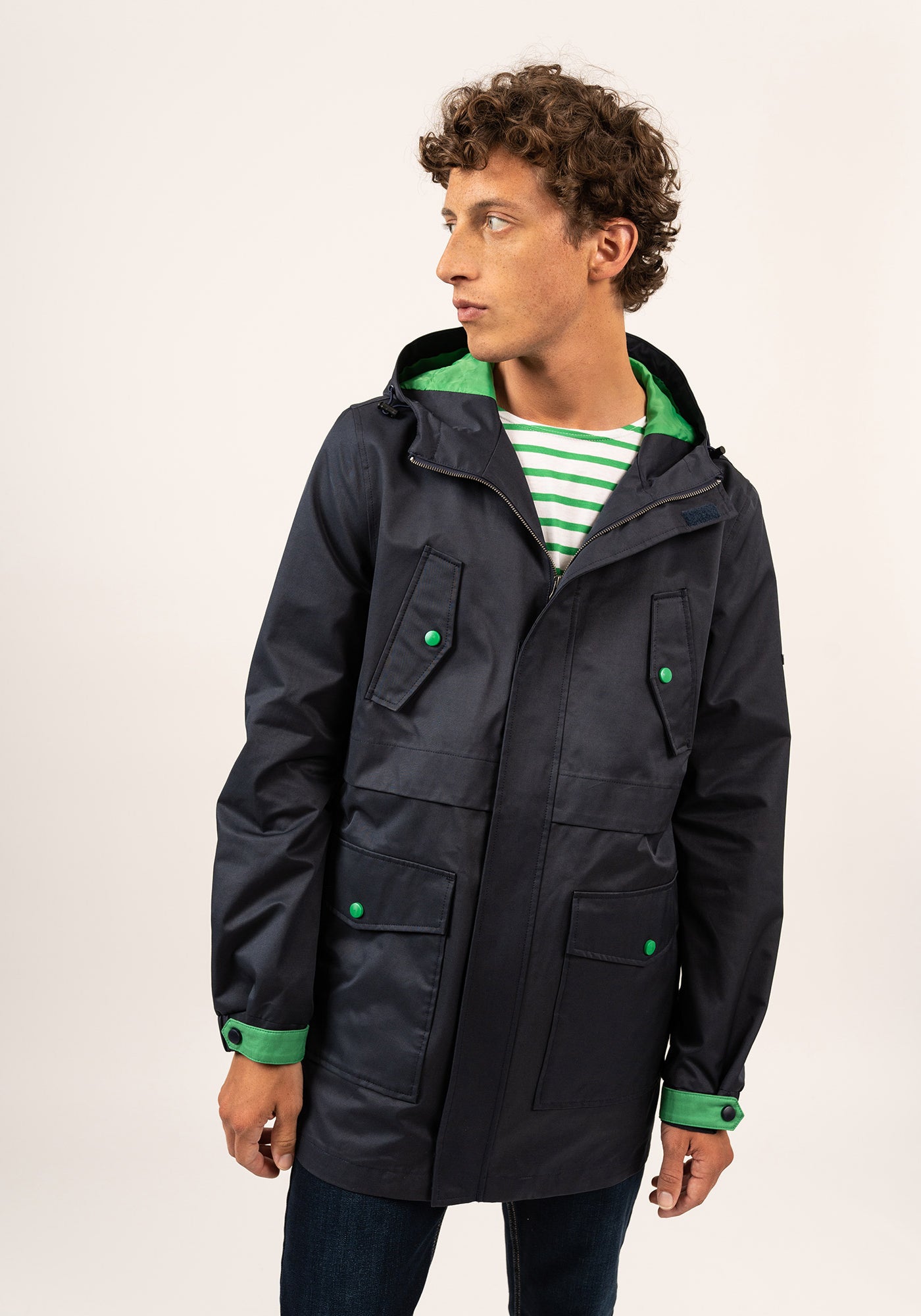 Manteau St Dylan (MARINE/VERT)