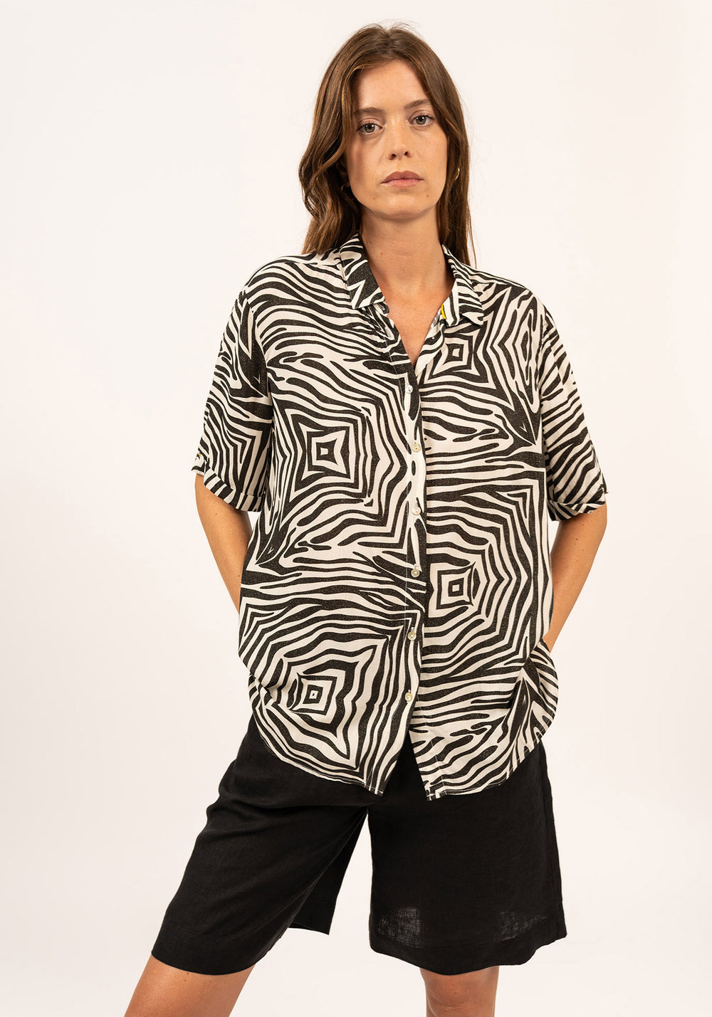 Chemise Awena (ECUME/NOIR)