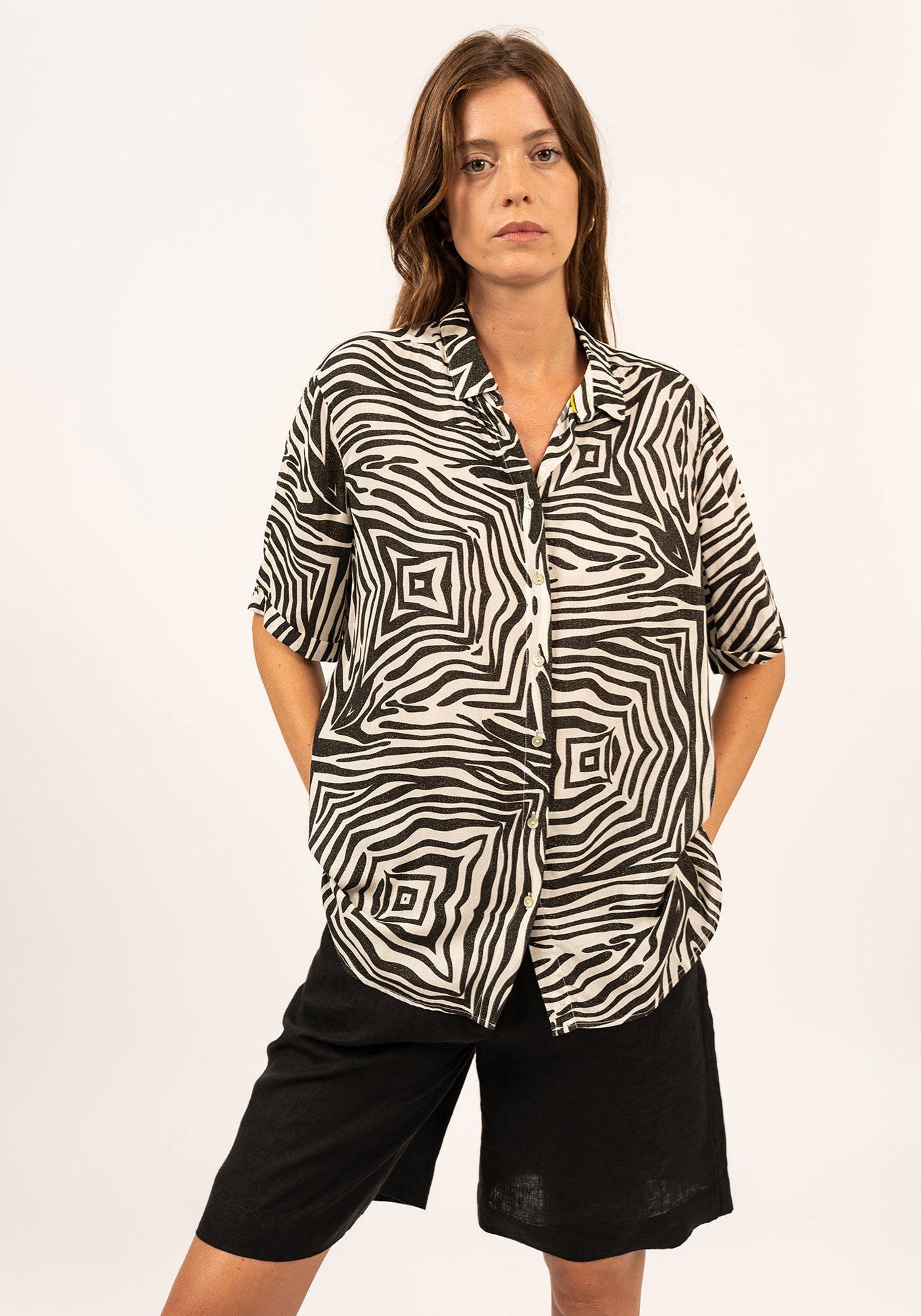 Chemise Awena (ECUME/NOIR)