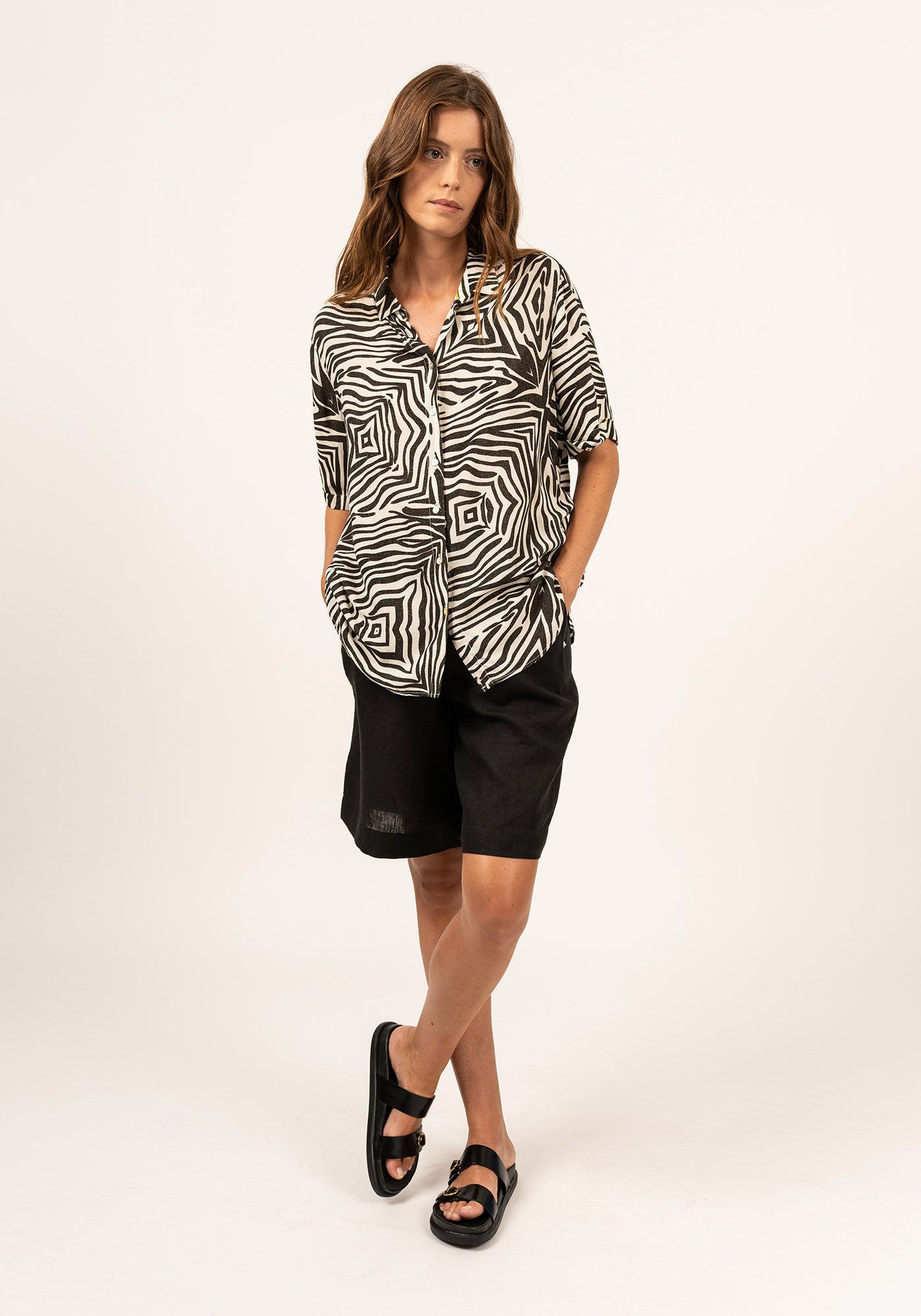 Chemise Awena (ECUME/NOIR)