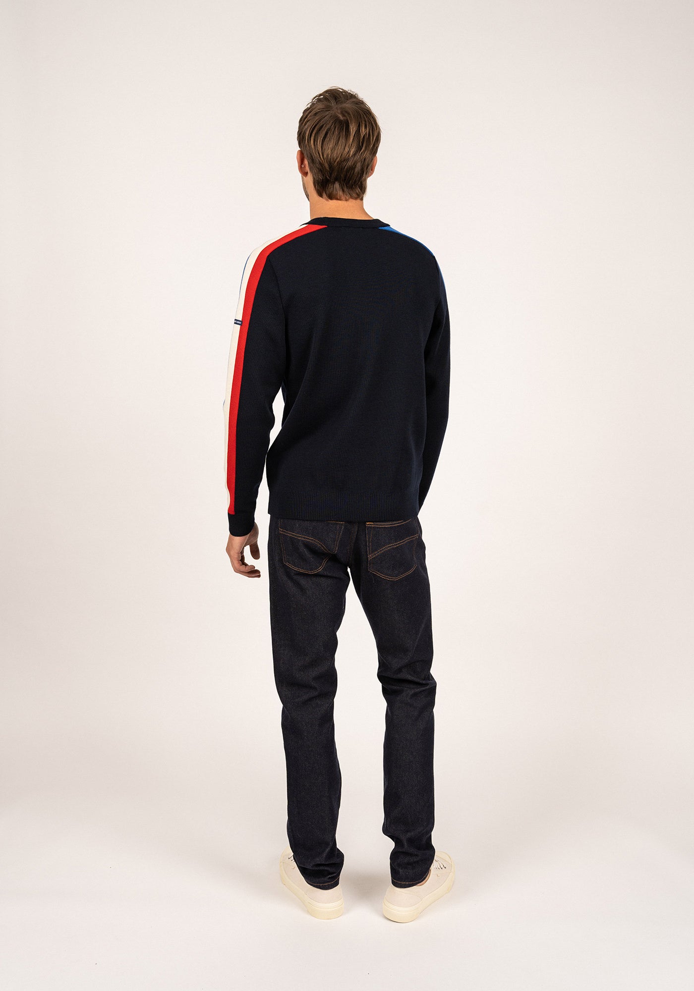 Pull raglan x l'Elysée (NAVY/GITANE/ECUME/TULIPE)
