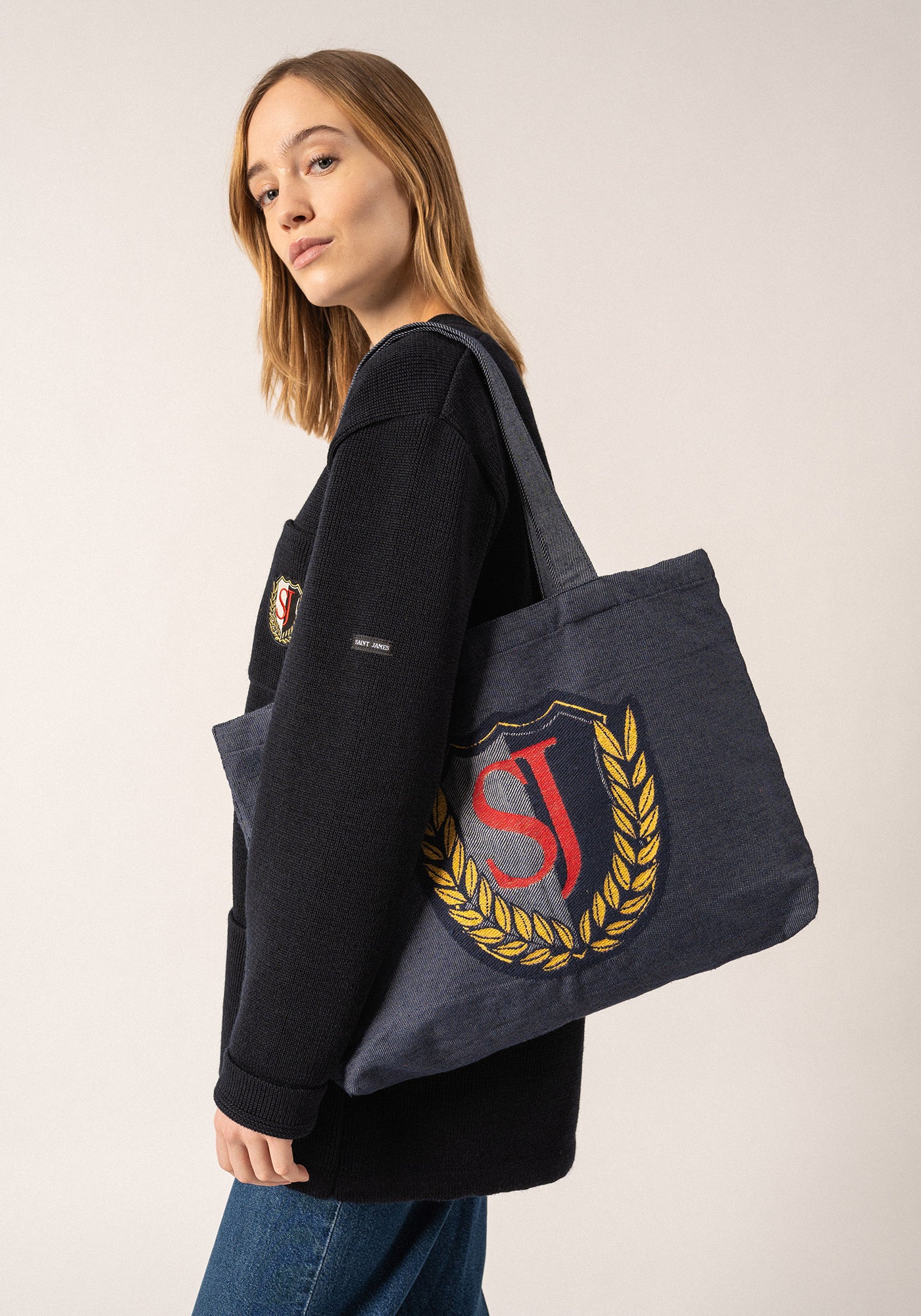 Tote bag Campus (JEAN/ROUGE)