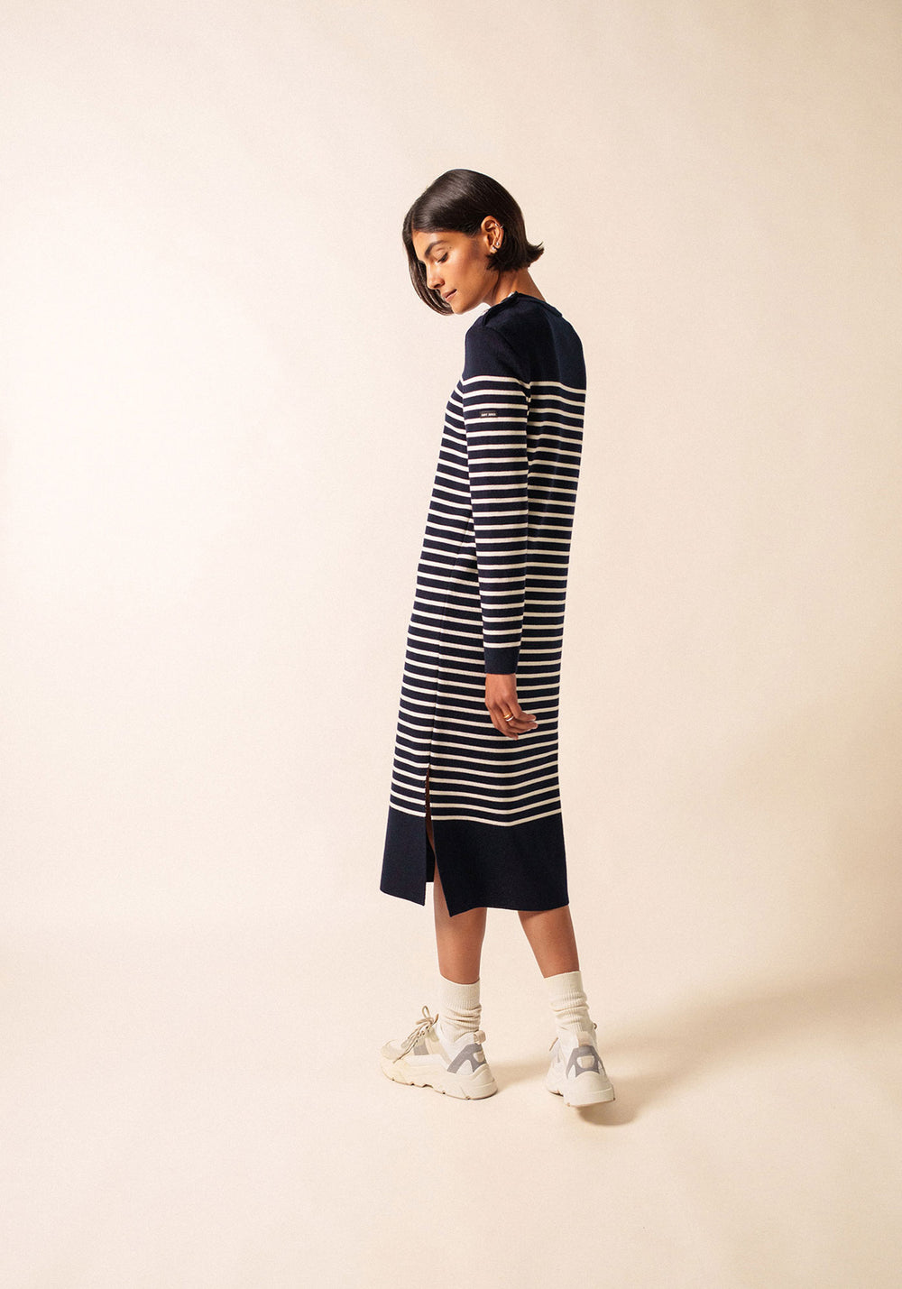 Robe longue Marée (NAVY/ECUME)