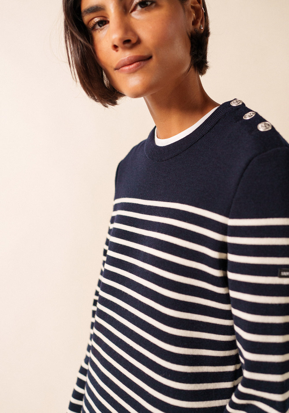 Robe longue Marée (NAVY/ECUME)