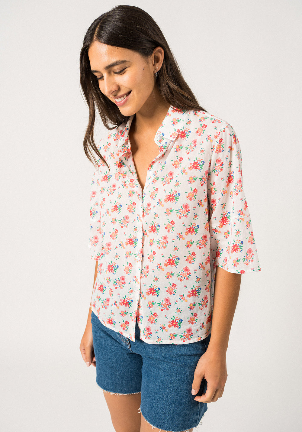 Chemise Zora (FLORAL BLANC)