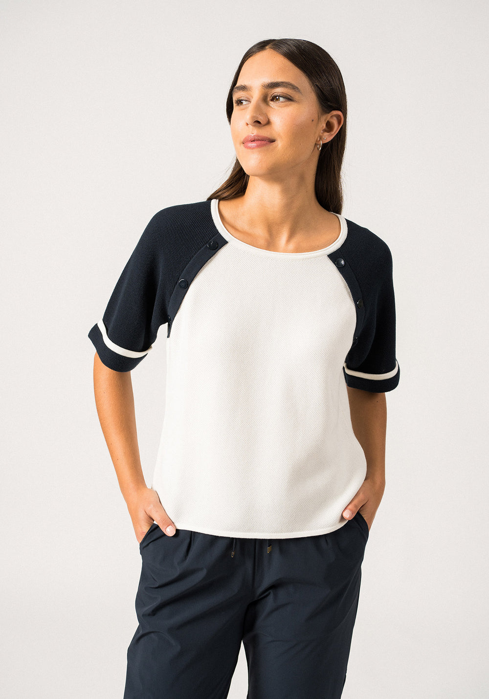 T-shirt Traversée x Isabelle Ballu (ECUME/MARINE)