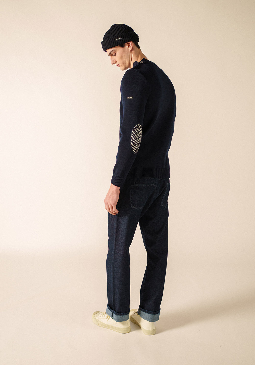 Pull marin Cancale Equipage (MARINE/ECRU)
