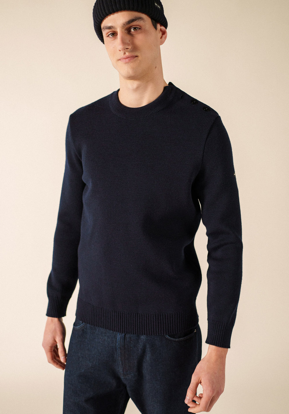 Pull marin Cancale Equipage (MARINE/ECRU)