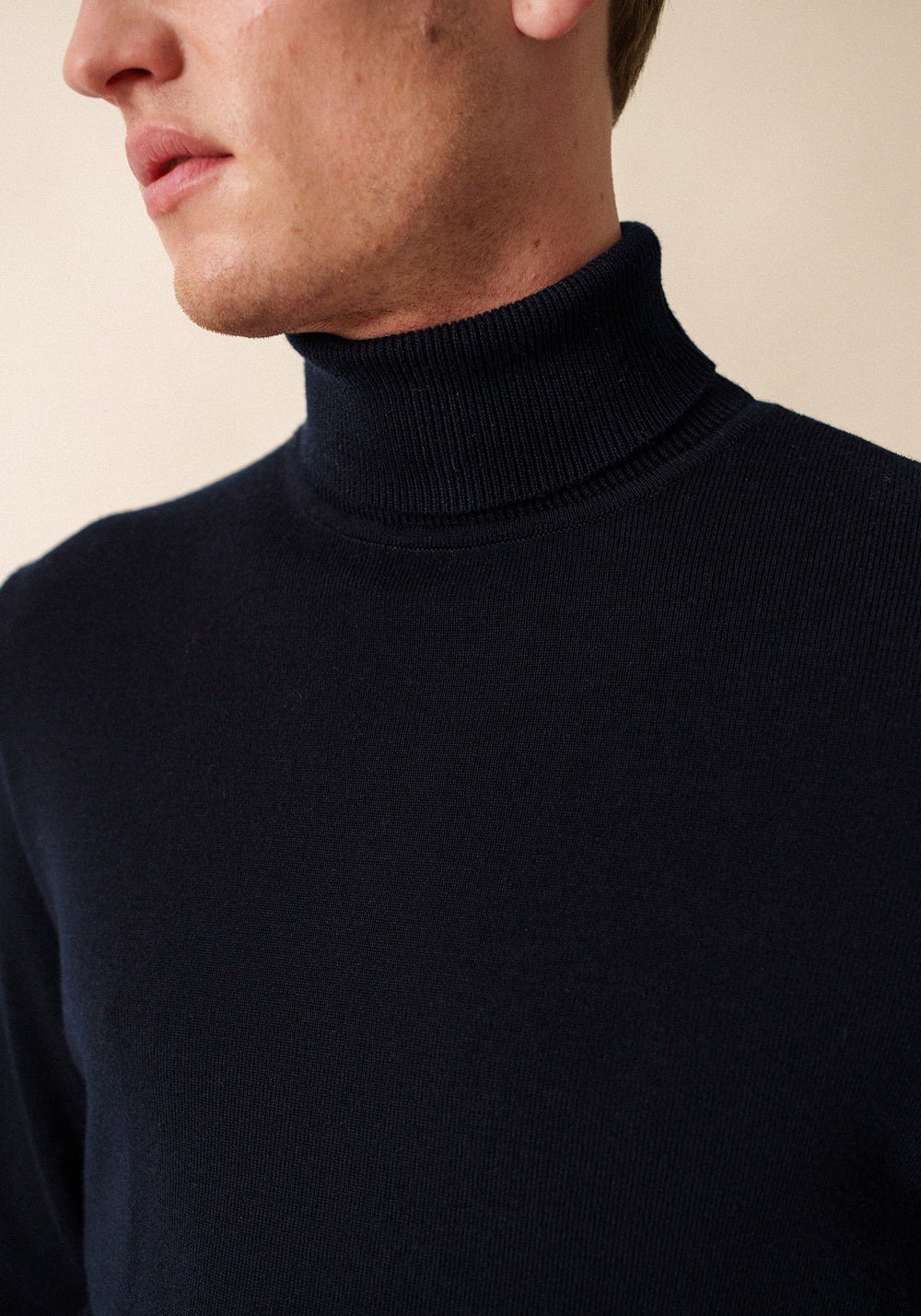 Pull col roulé Houat (NAVY)