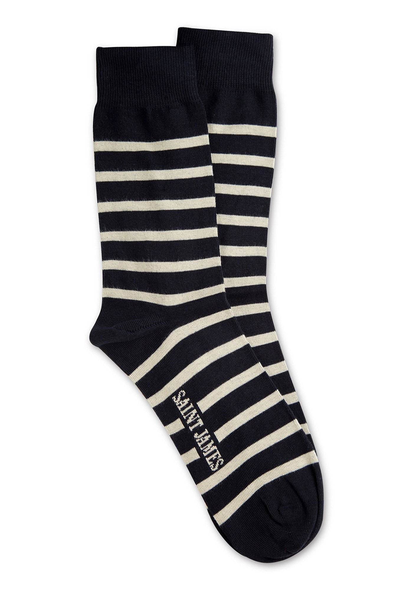 Chaussettes rayées (MARINE/ECRU)