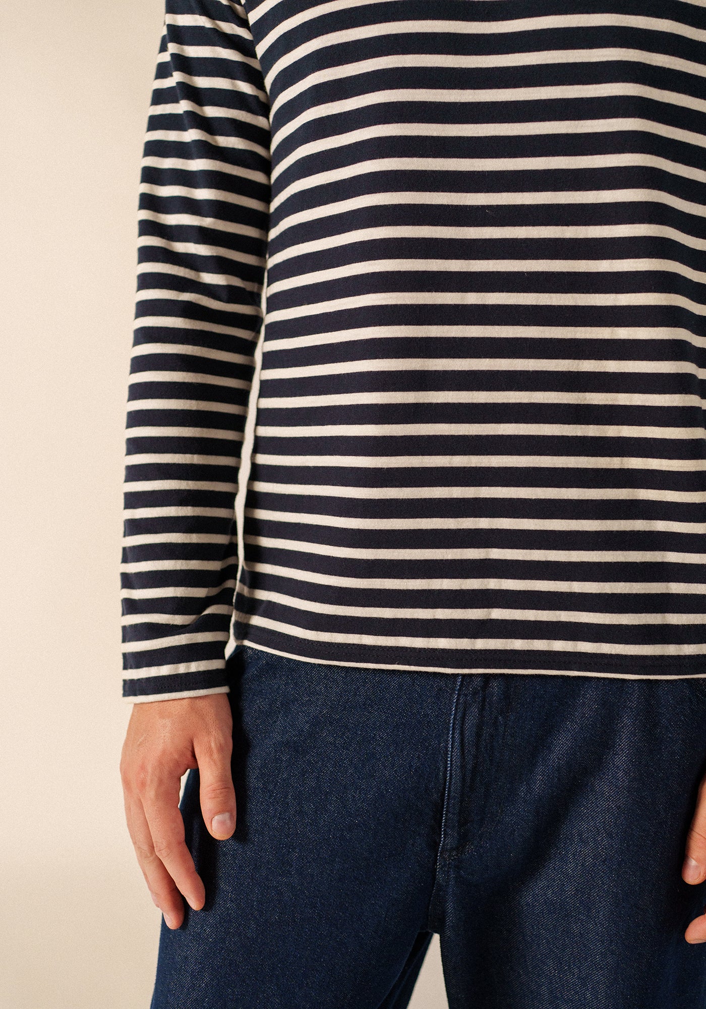 Marinière Minquiers Phospho - en coton (NAVY/PHOSPHORESCENT)