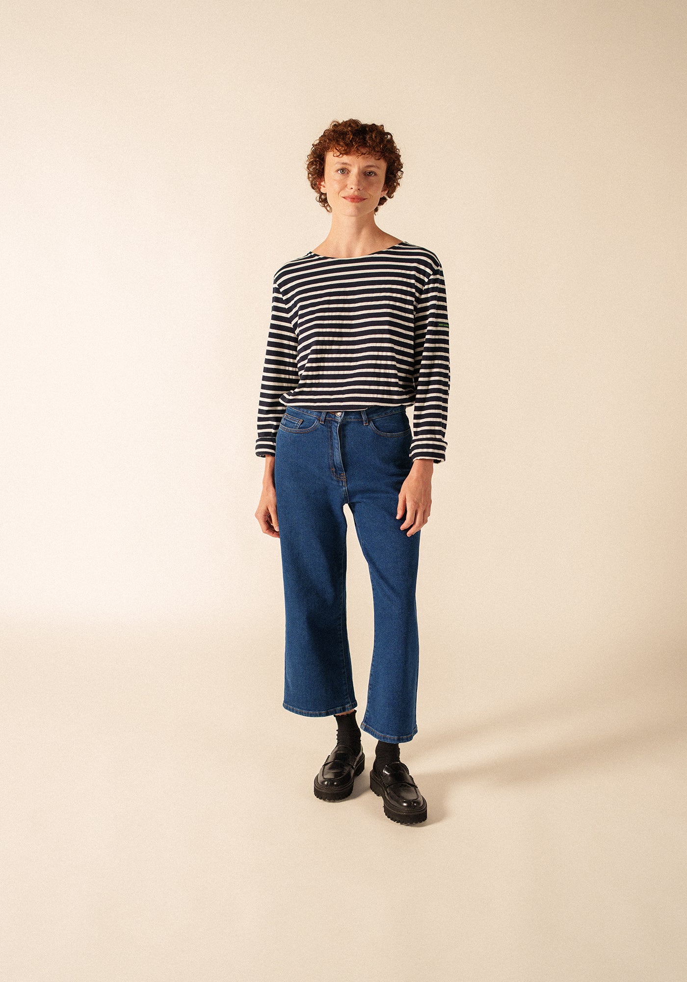 Marinière Minquiers Phospho - en coton (NAVY/PHOSPHORESCENT)