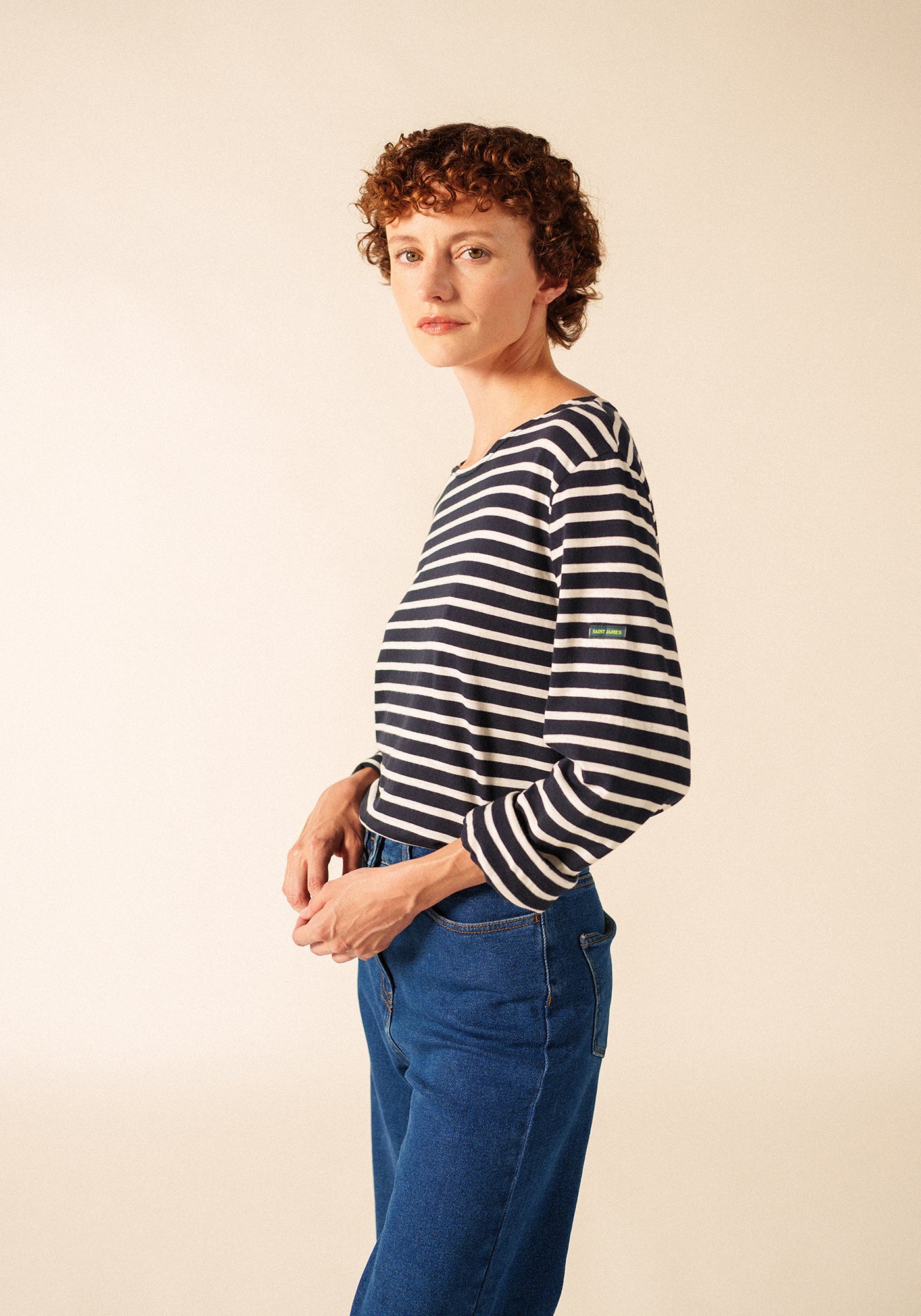 Marinière Minquiers Phospho - en coton (NAVY/PHOSPHORESCENT)