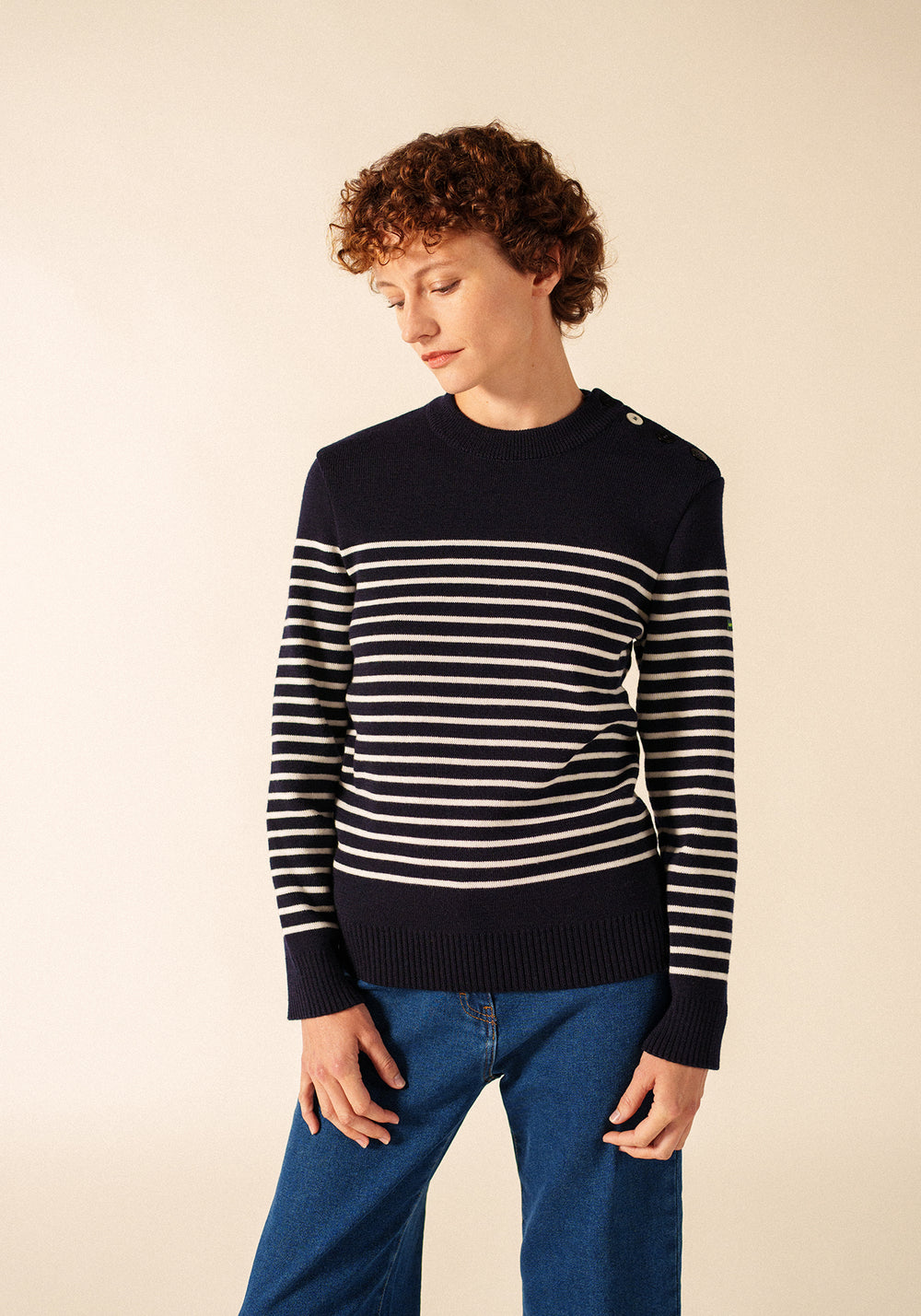 Pull marin Binic Phospho - en laine (MARINE/PHOSPHORESCENT)
