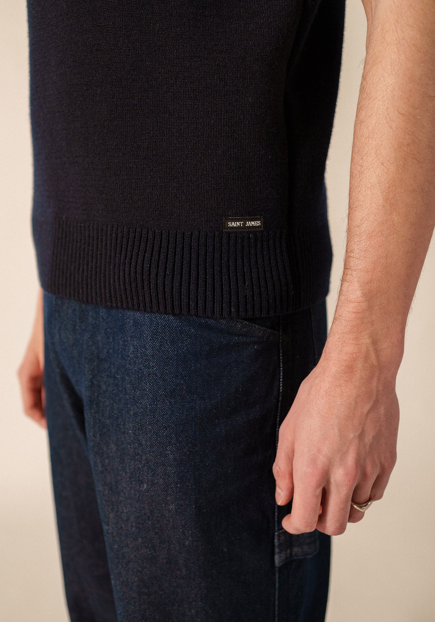 Pull Cancale sans manches (MARINE)