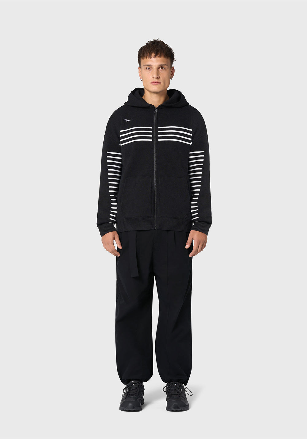 Sweat à capuche Kobourg - SAINT JAMES x AVNIER (NOIR/PHOSPHO)