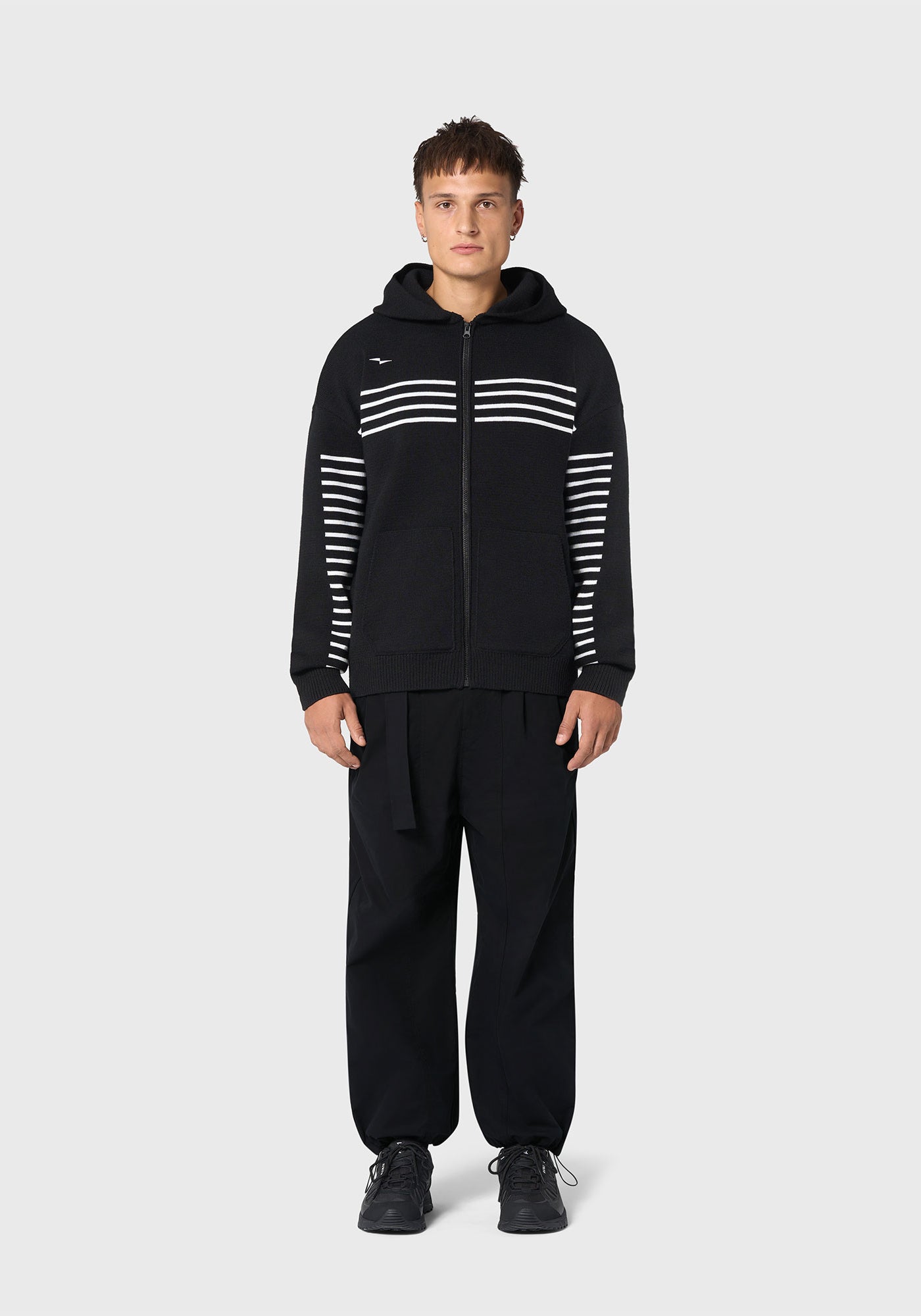 Sweat à capuche Kobourg - SAINT JAMES x AVNIER (NOIR/PHOSPHO)
