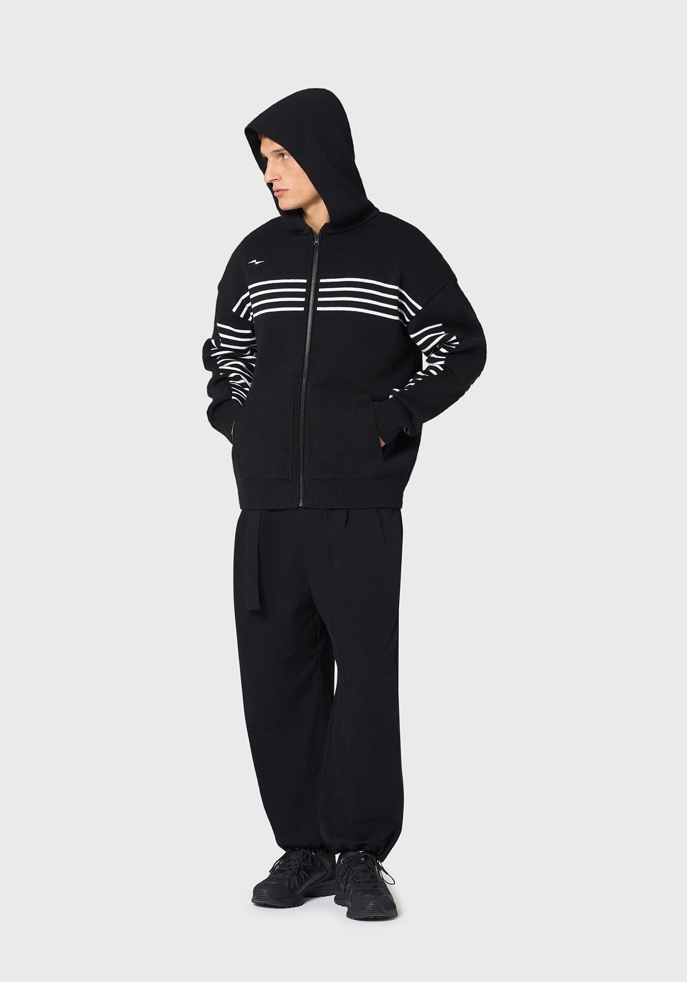 Sweat à capuche Kobourg - SAINT JAMES x AVNIER (NOIR/PHOSPHO)