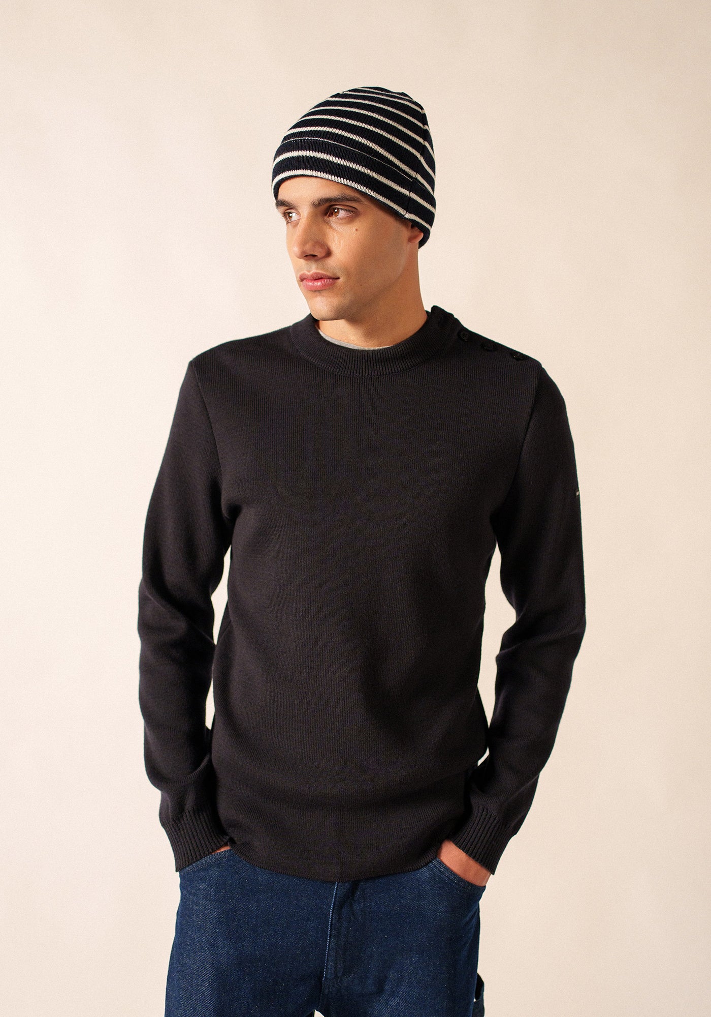 Bonnet Cartier (NAVY/ECUME)