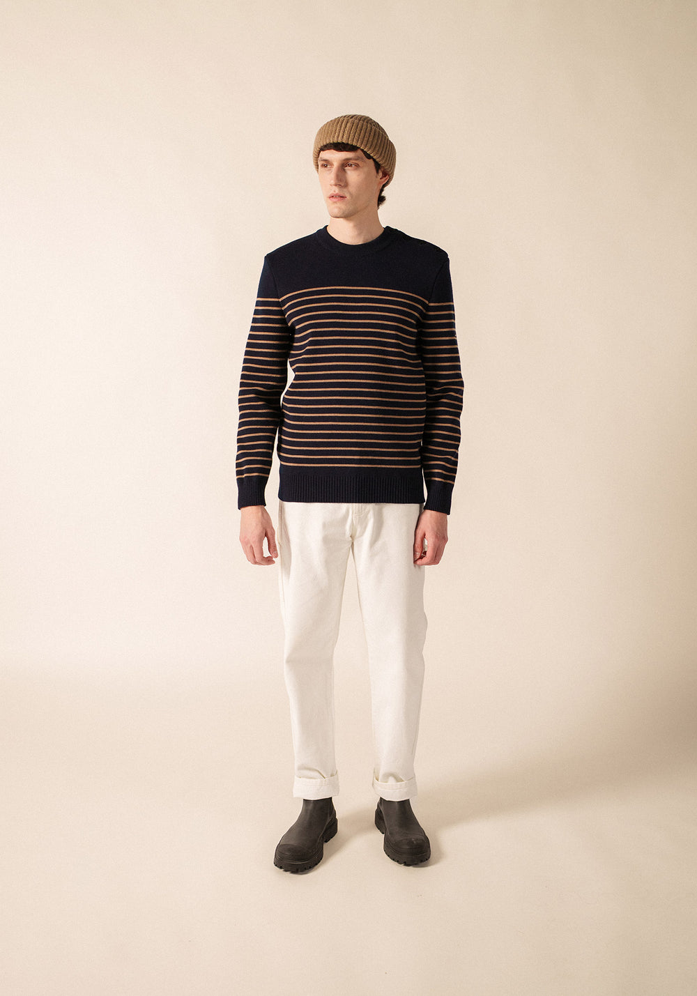 Pull marin Binic (MARINE/BEIGE FONCE)