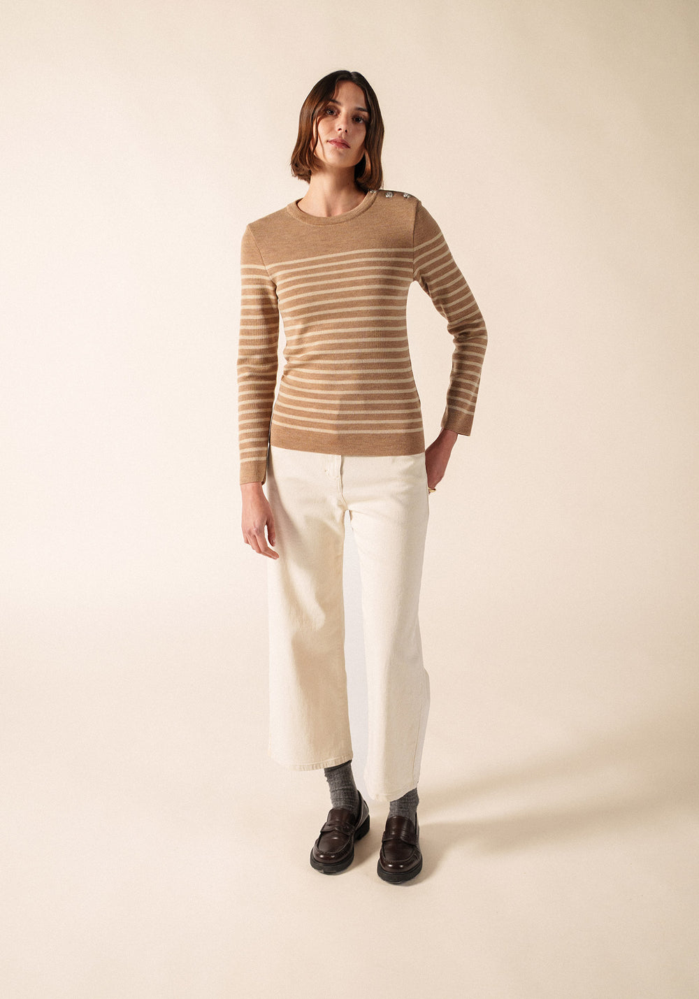 Pull marin Marée (BEIGE FONCE/BEIGE)
