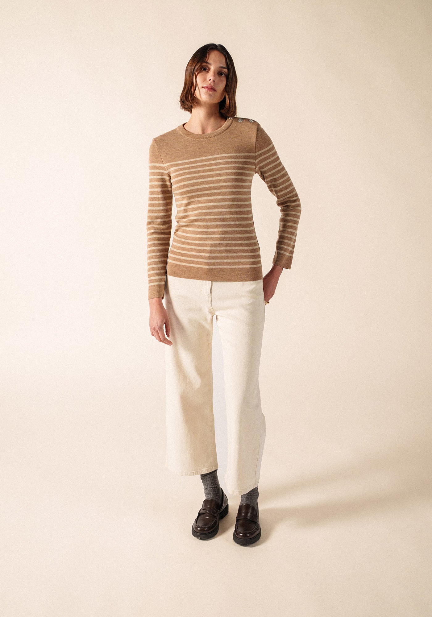 Pull marin Marée (BEIGE FONCE/BEIGE)
