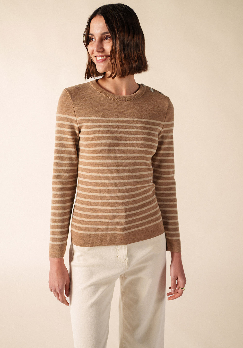 Pull marin Marée (BEIGE FONCE/BEIGE)