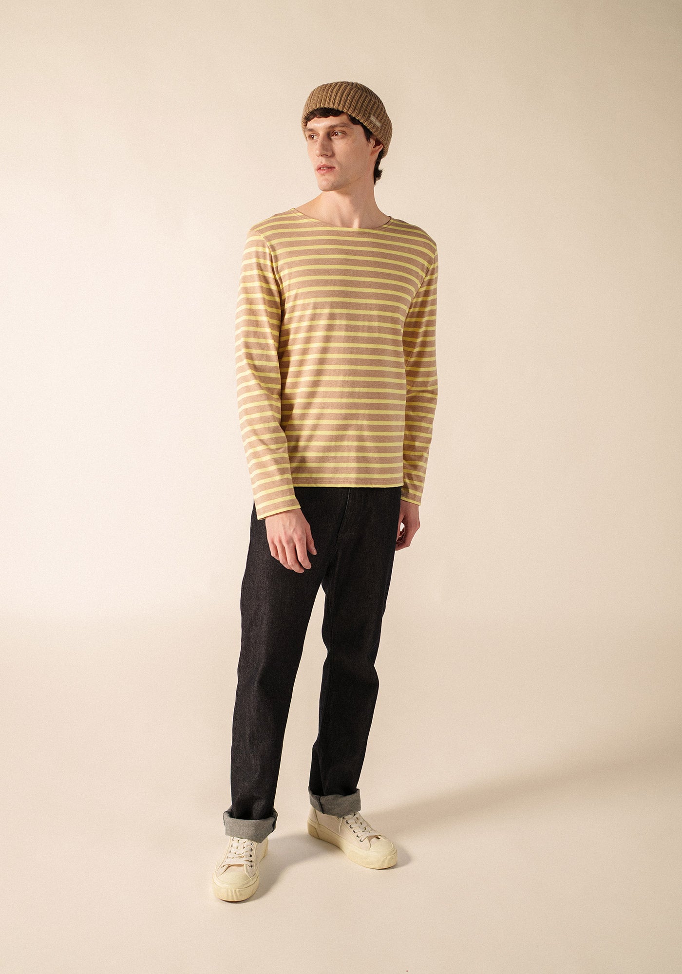Marinière Minquiers (BEIGE CHINE/AUBE)